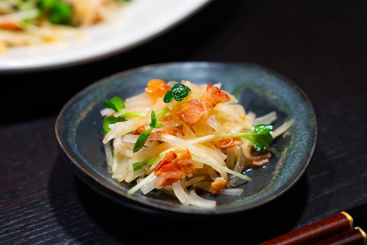 Daikon Salad with Bacon